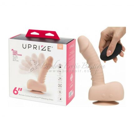 uprize vibrator dildo remote control flesh pink 6 inch